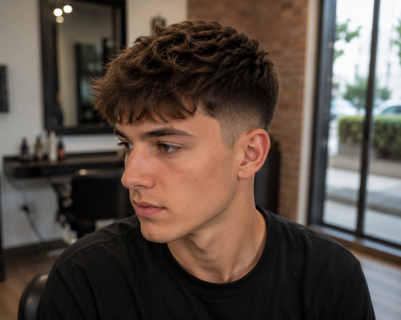 Coupe homme texturée
